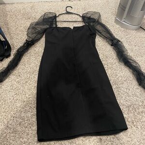 Black mesh dress